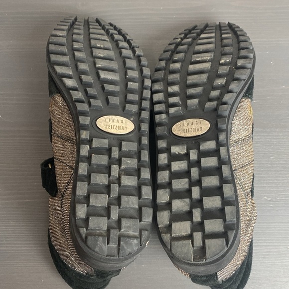 Stuart Weitzman Lug Sole Metallic Velcro Fit Bootie - Picture 11 of 11